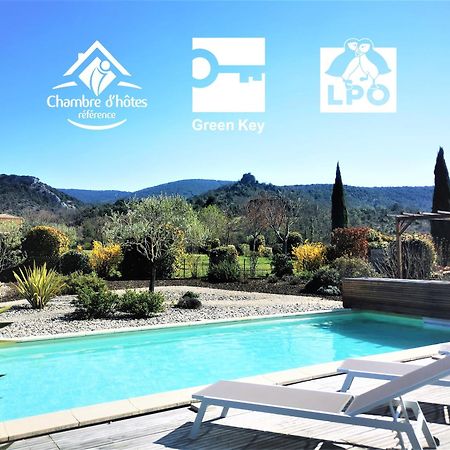 Villa Font Vive - Chambres D'Hotes Eco-Labellisees Avec Cuisine - Confort, Calme Et Vue Exceptionnels ! Grospierres Dış mekan fotoğraf