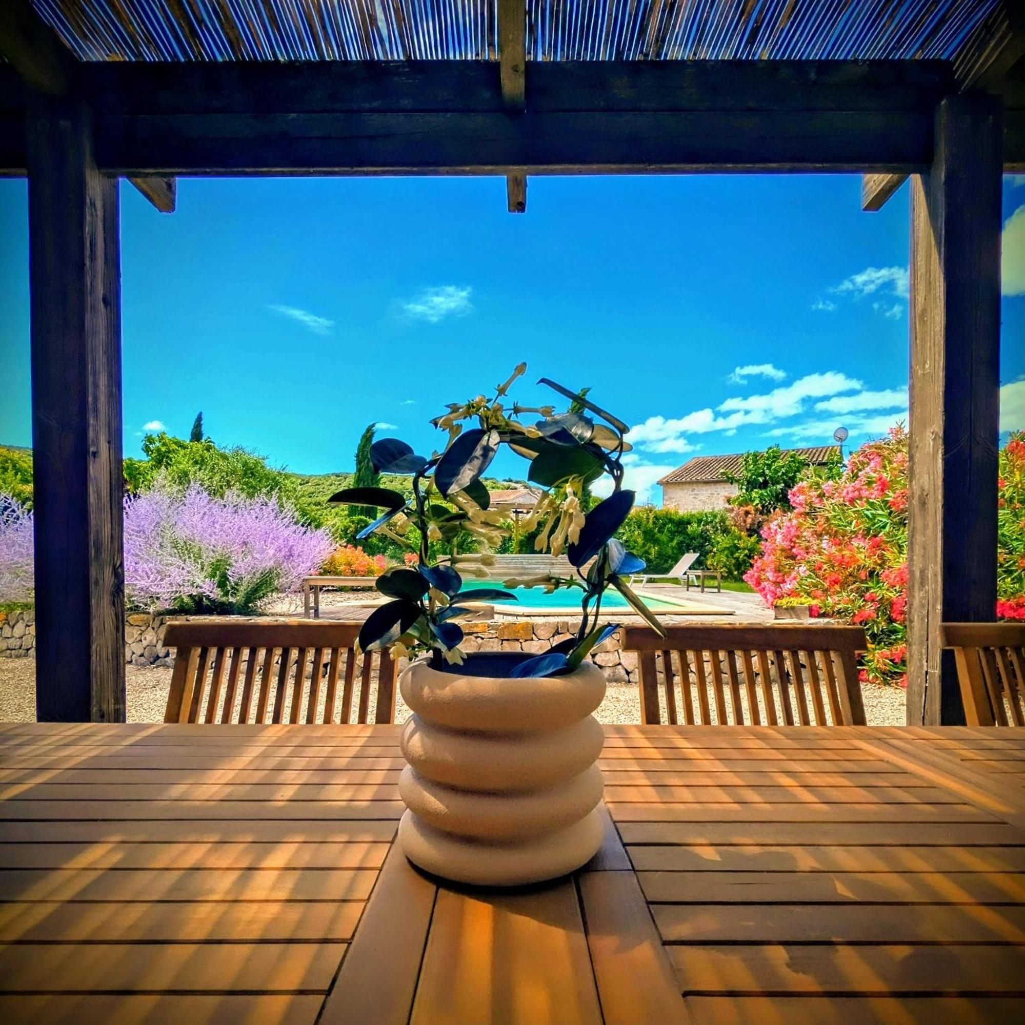 Villa Font Vive - Chambres D'Hotes Eco-Labellisees Avec Cuisine - Confort, Calme Et Vue Exceptionnels ! Grospierres Dış mekan fotoğraf